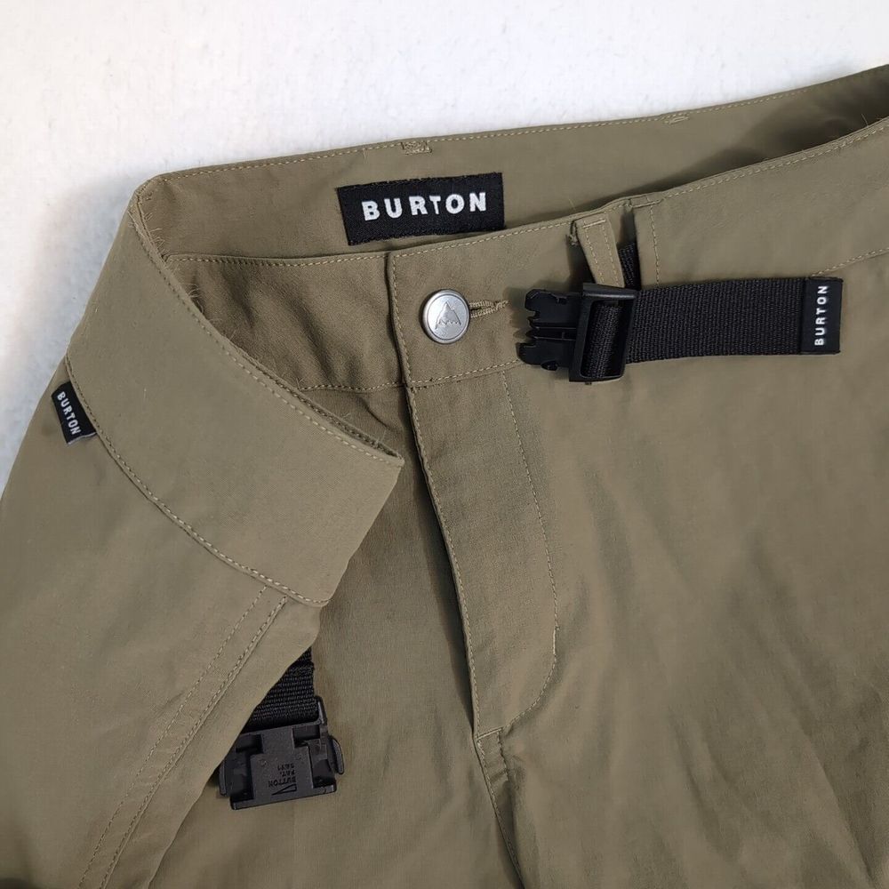Burton W Ridge Green Nylon Stretch Belted Pants Mens Size 28x28"